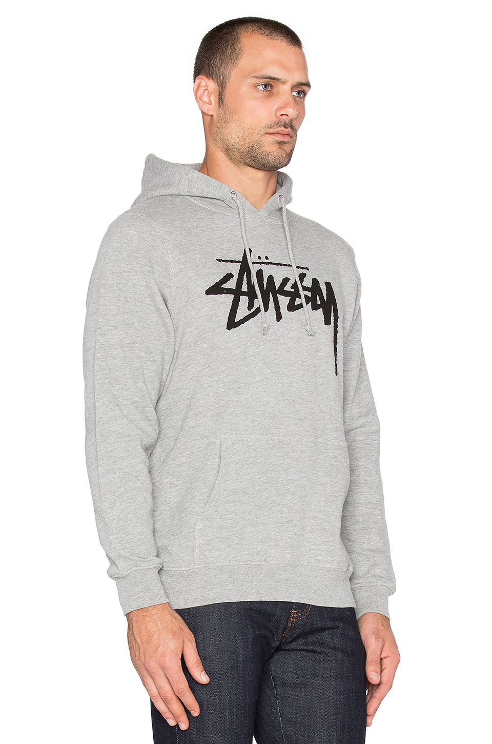 dark grey stussy hoodie