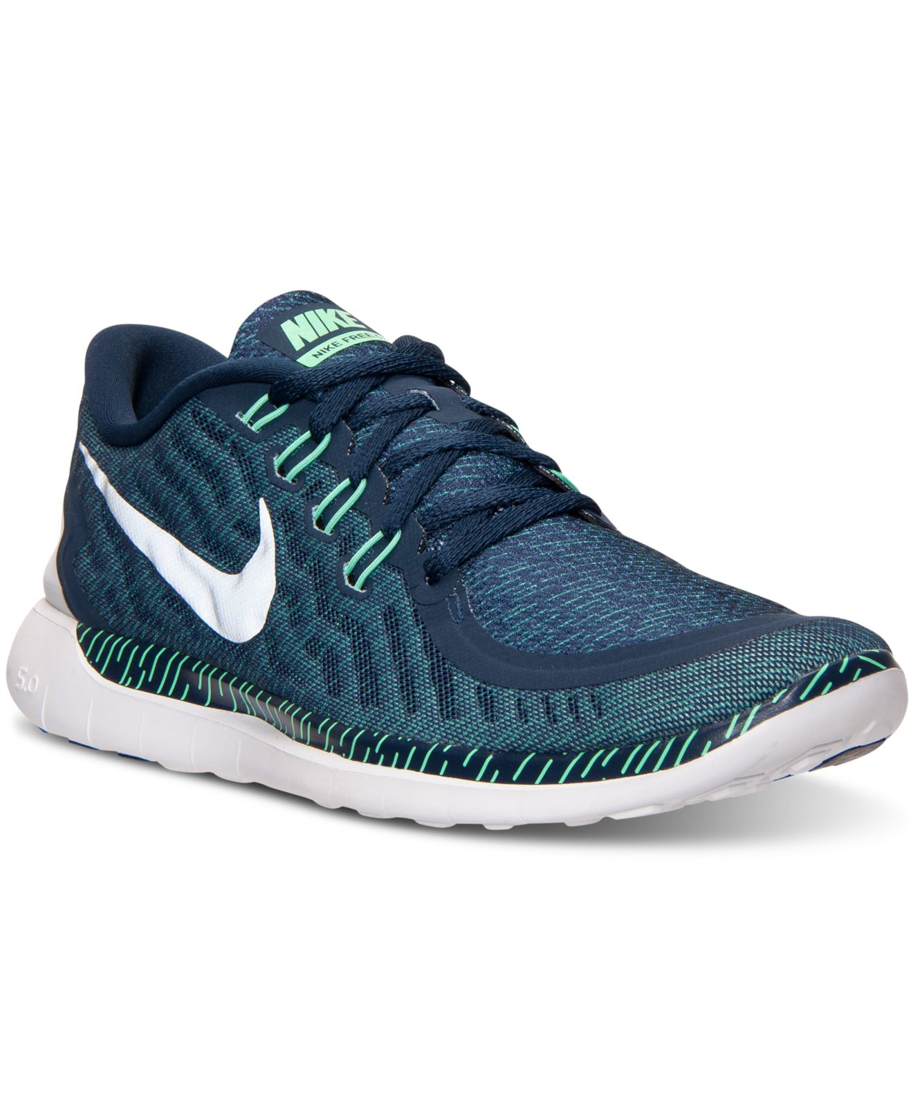 Lyst - Nike Men's Free 5.0 Print Running Sneakers From Finish Line in ...