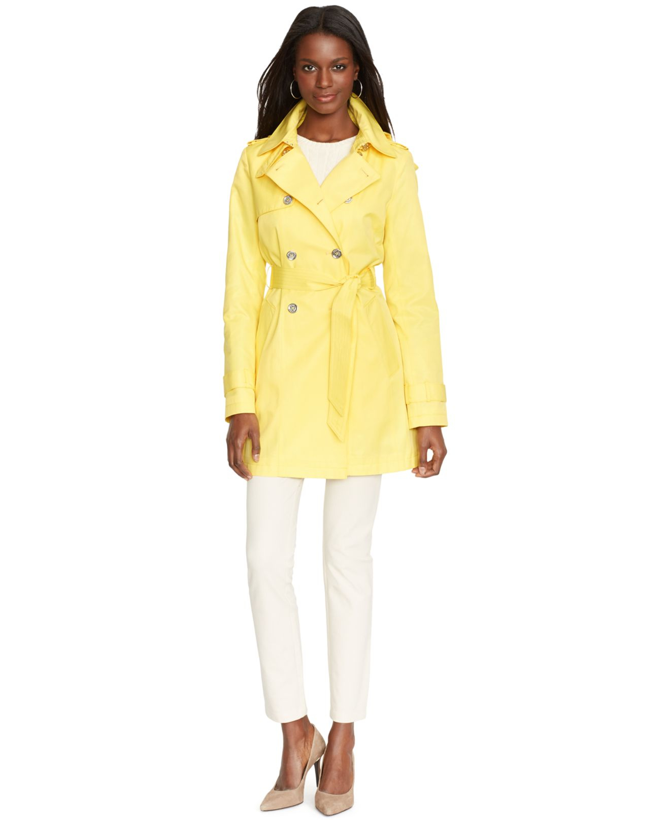 ralph lauren hooded trench coat