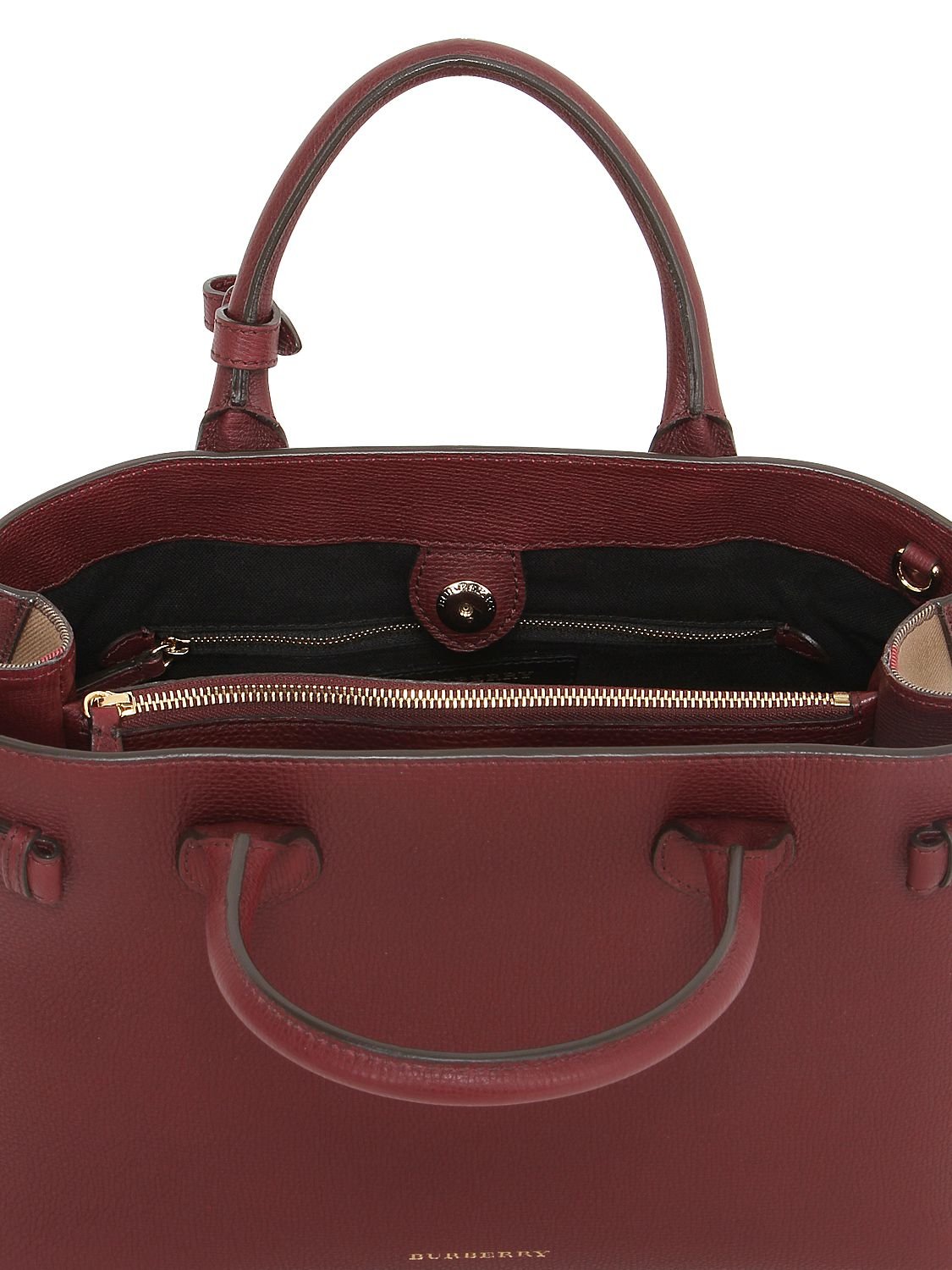 Burberry // Burgundy Small Leather TB Bag – VSP Consignment