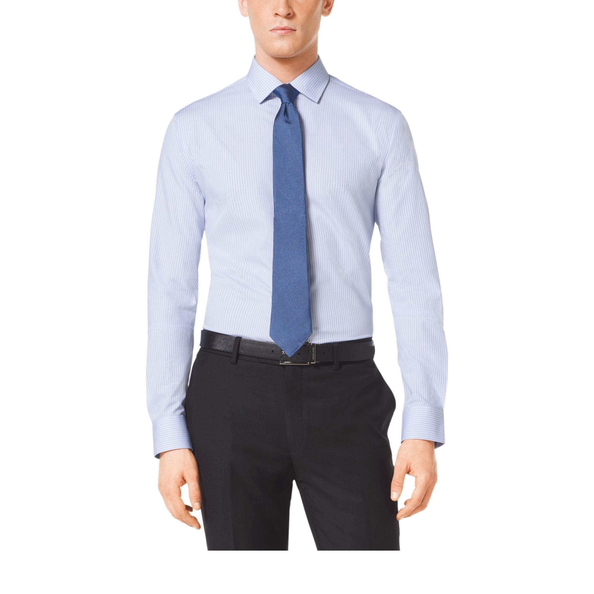 Michael kors Cotton Dress Shirt in Blue for Men Lyst