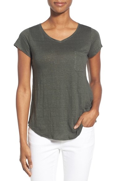 eileen fisher linen tee