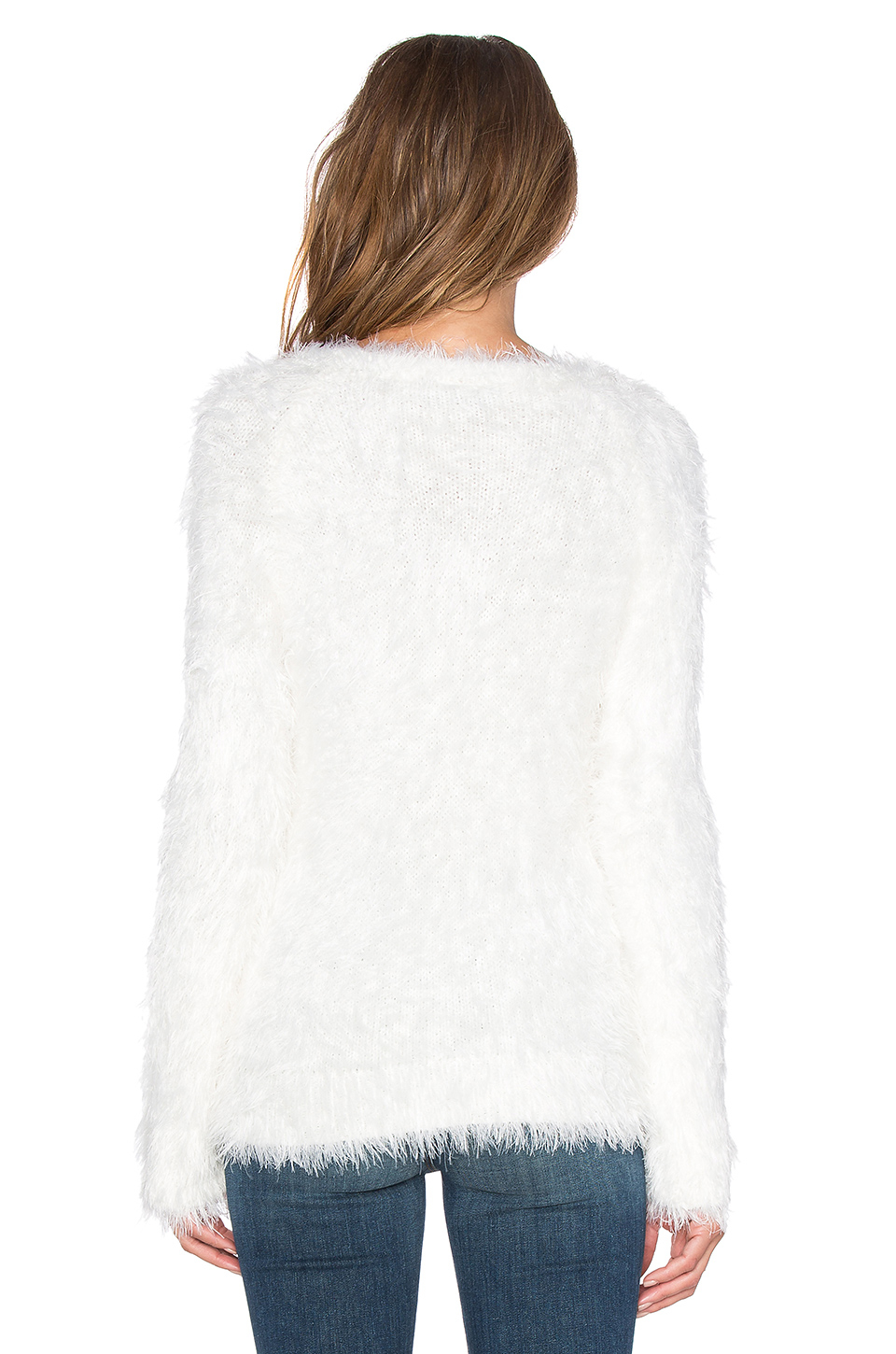 white eyelash cardigan