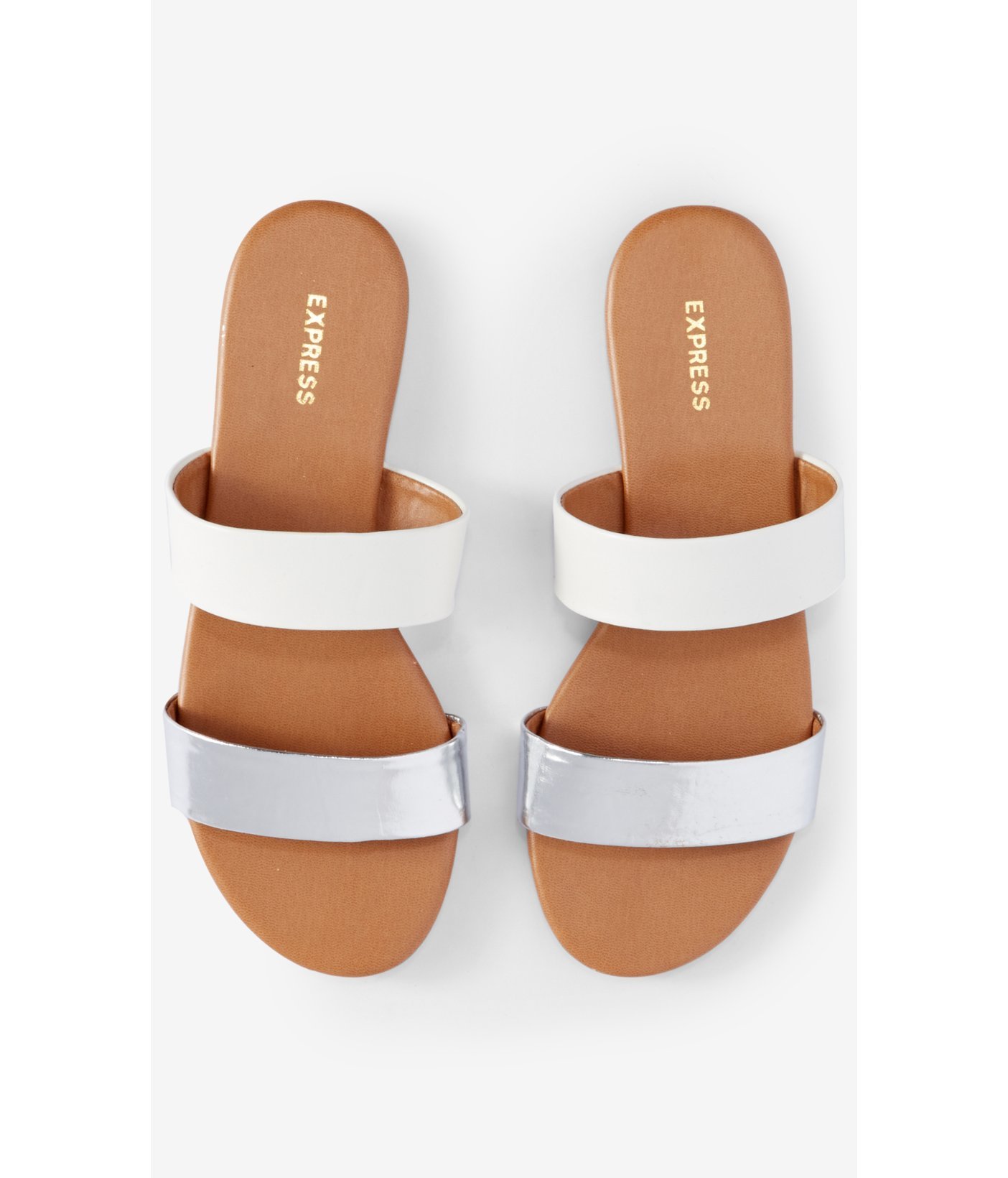 Express Two Strap Slide Sandals in 