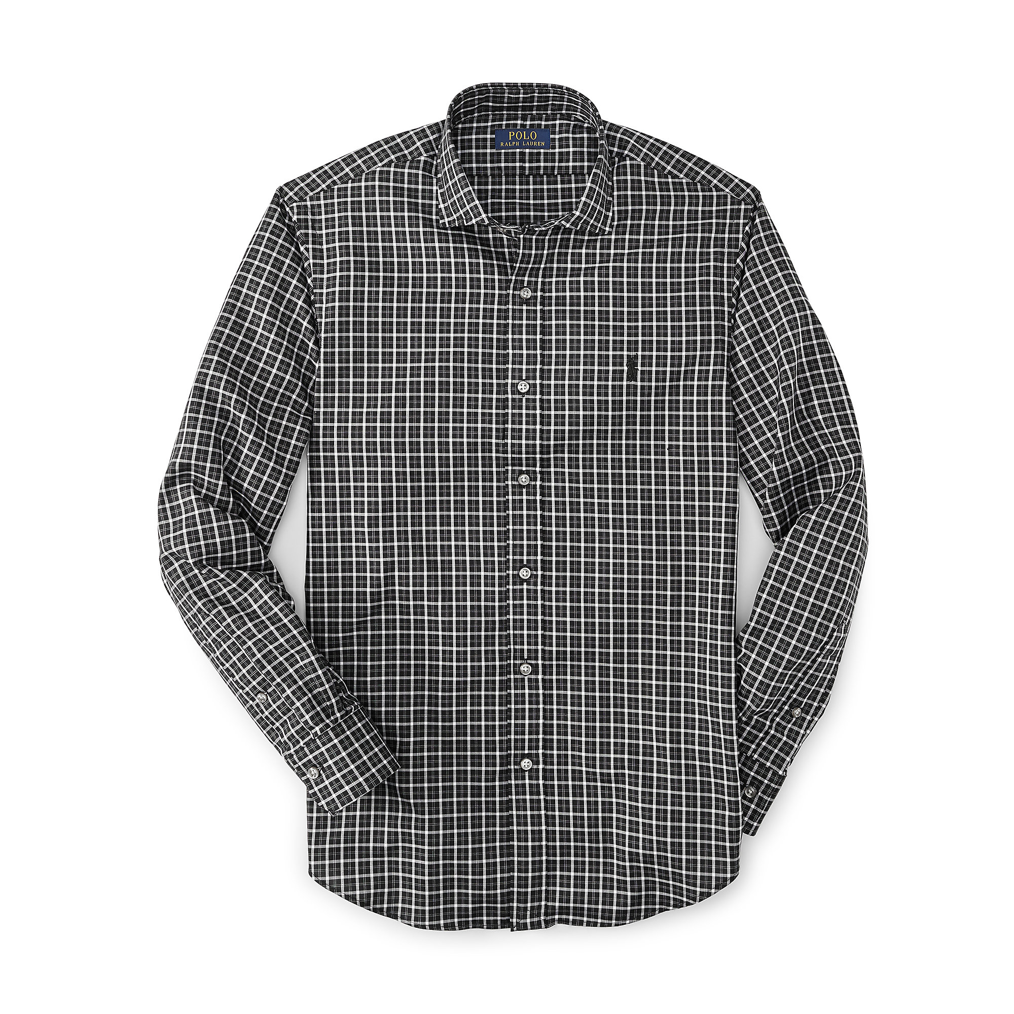 ralph lauren black and white check shirt