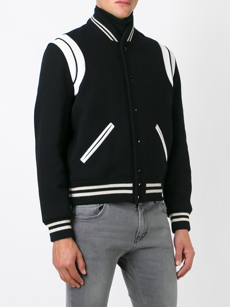 Saint laurent clearance teddy jacket grey