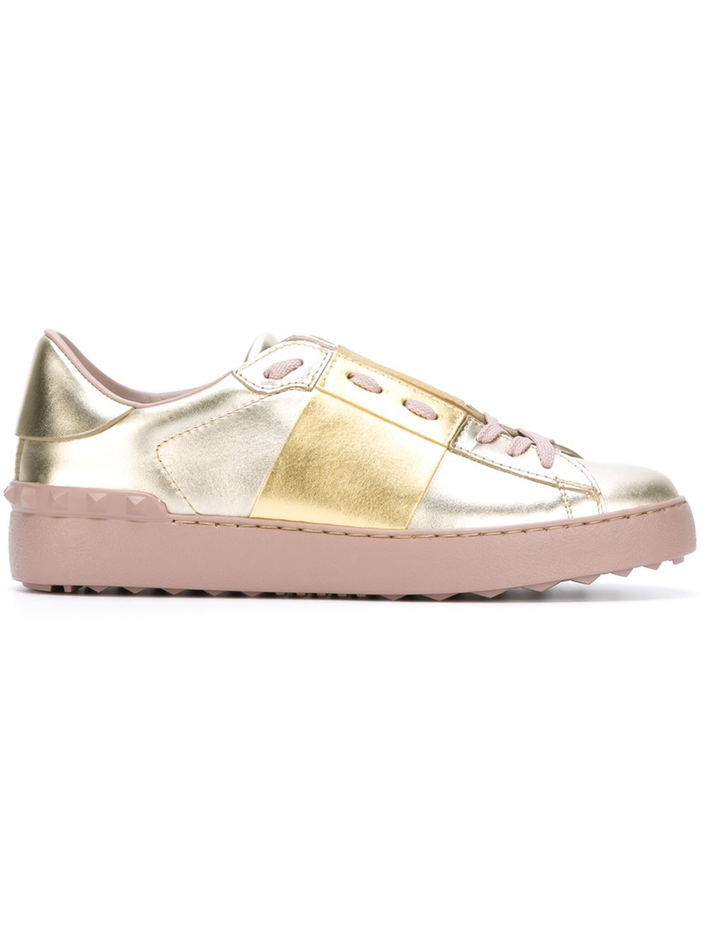 valentino open sneaker gold