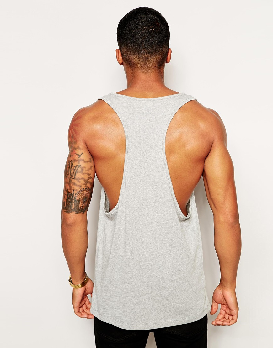 Mens racerback vest mens plain gym vest tee bodybuilding muscle stringer racerback tank top t shirt.