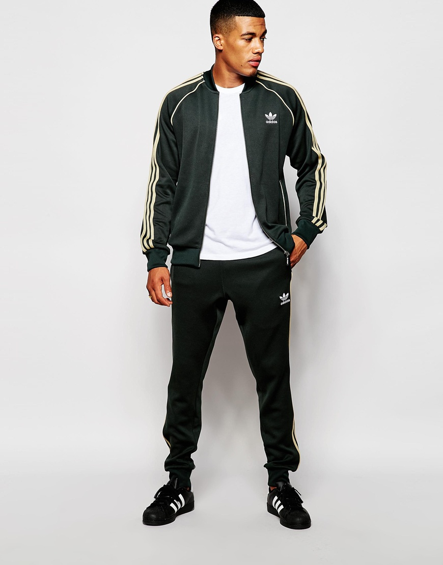 adidas superstar track jacket green