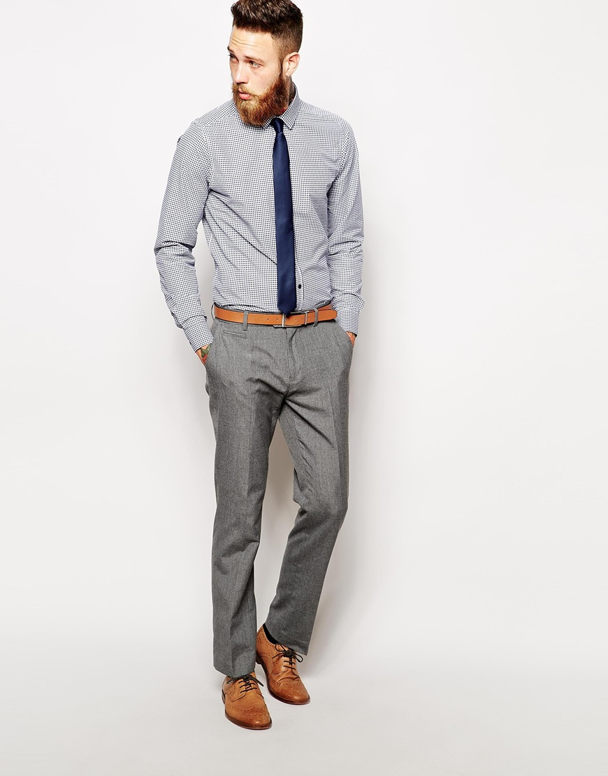 lyst asos smart shirt in sleeve with gingham check and tie pack save 15 in blue for lyst asos smart shirt in sleeve with gingham check and tie pack save 15 in blue for