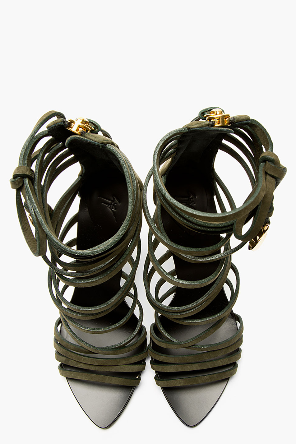Green deals gladiator heels