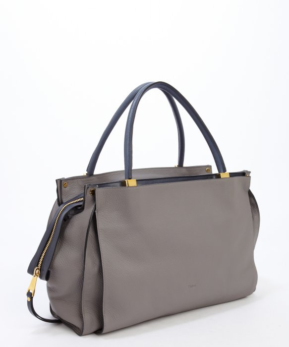 Chlo Grey Leather Top Handle \u0026#39;Drew\u0026#39; Tote Bag in Gray (grey) | Lyst