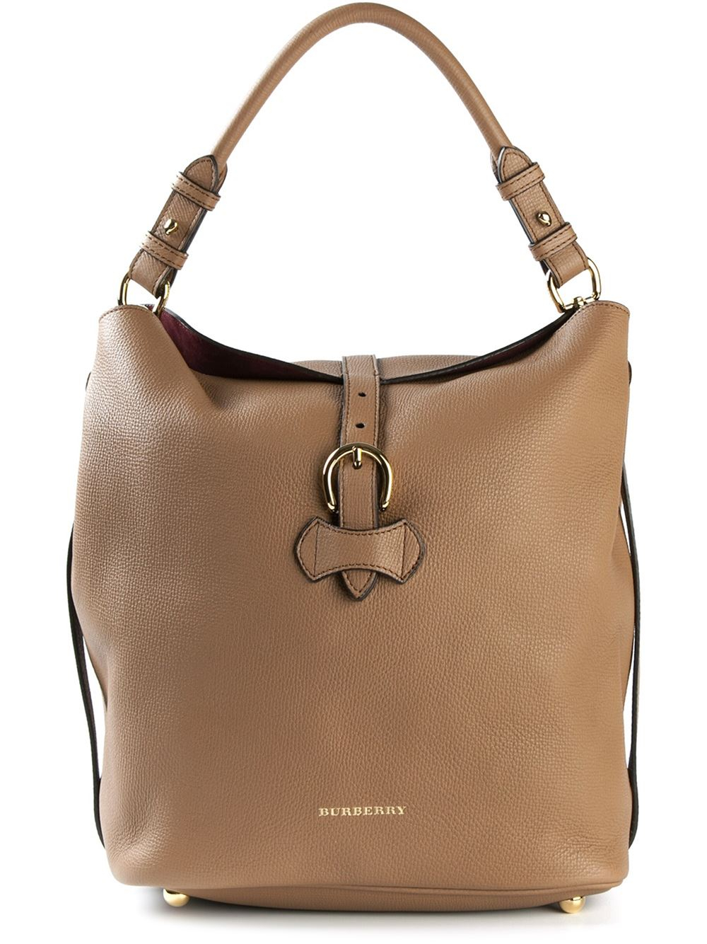Burberry Classic Leather Shoulder Bag in Brown | Lyst