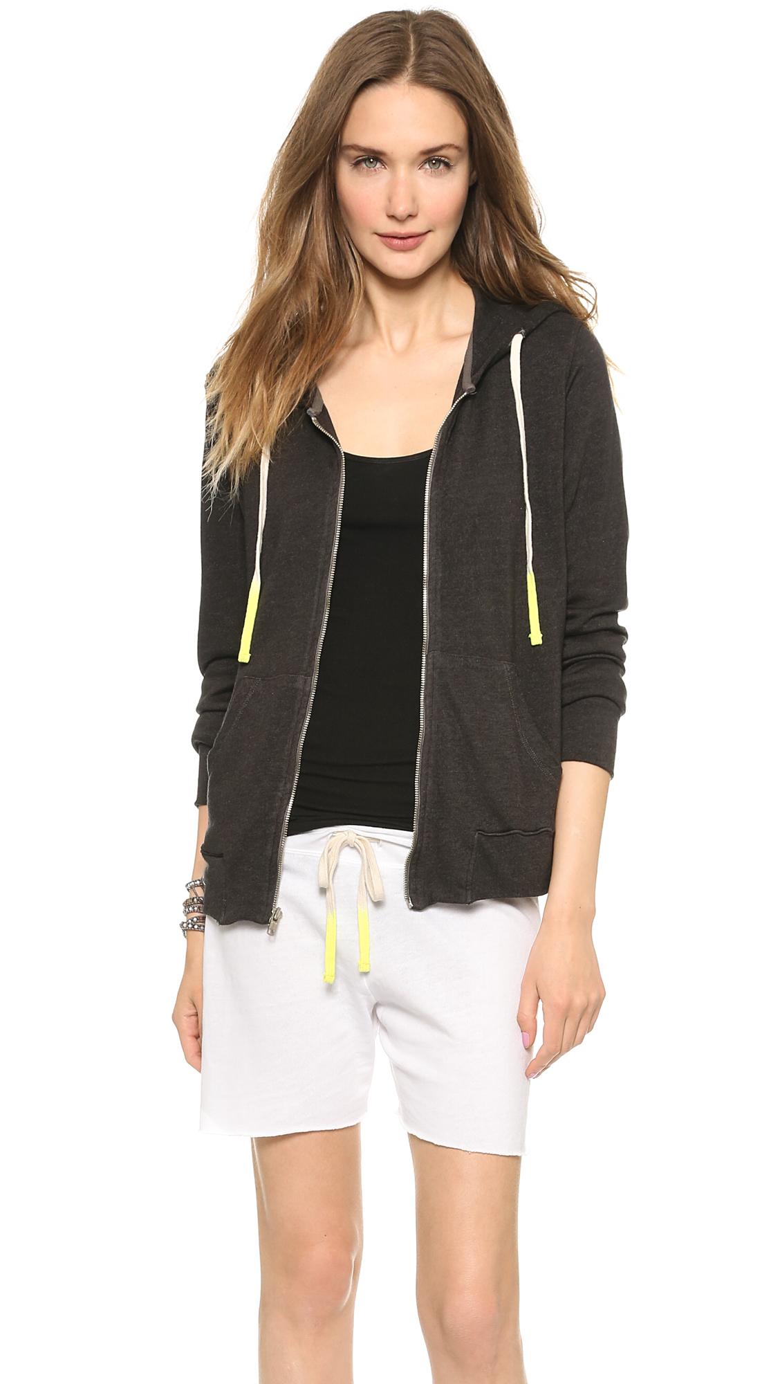 Sundry Classic Zip Hoodie White in Black (Old Black) Lyst
