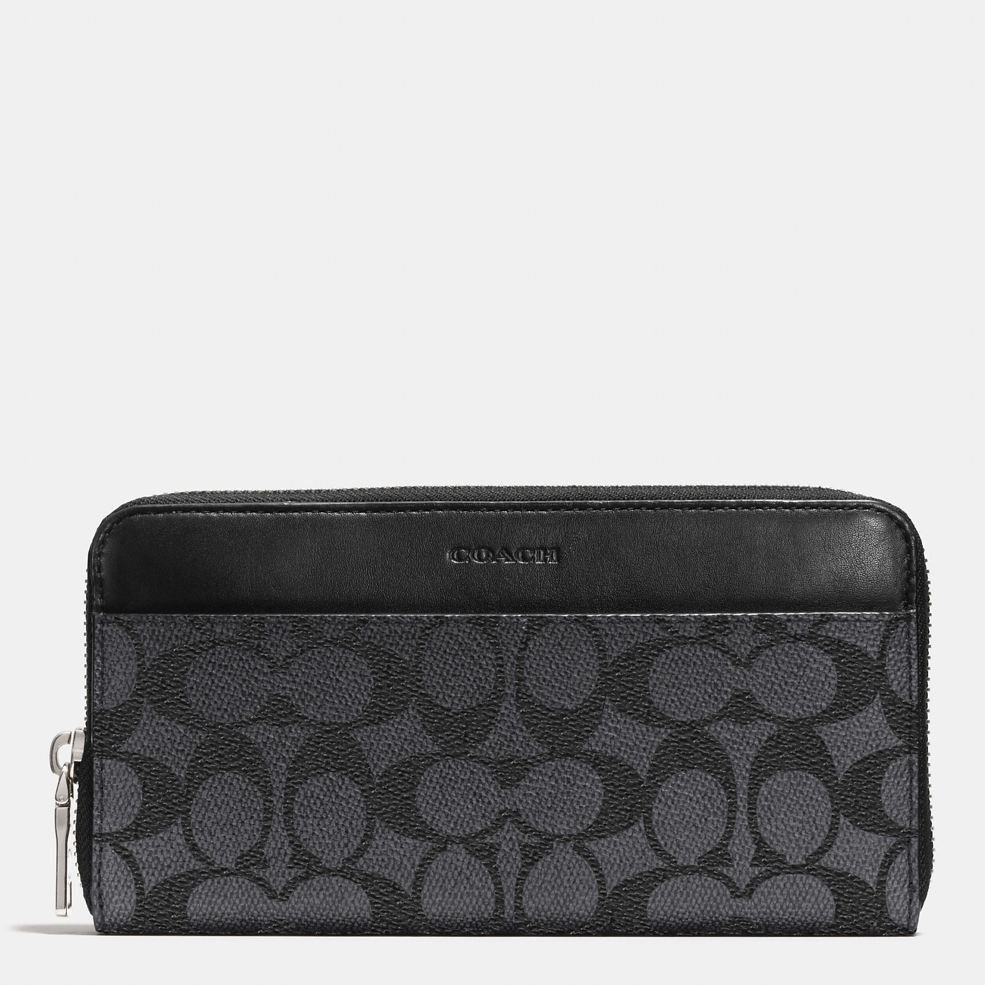 Coach Accordion Wallet In Signature Canvas in Black | Lyst