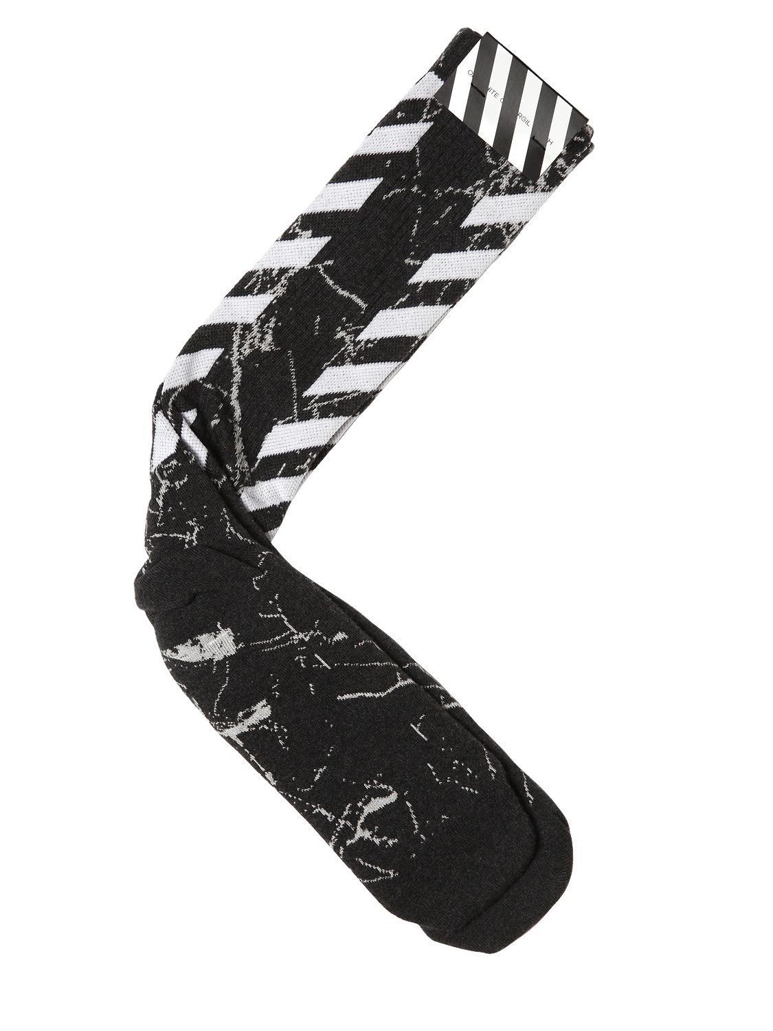 Off-White c/o Virgil Abloh Cotton Black Marble Logo Socks for Men - Lyst