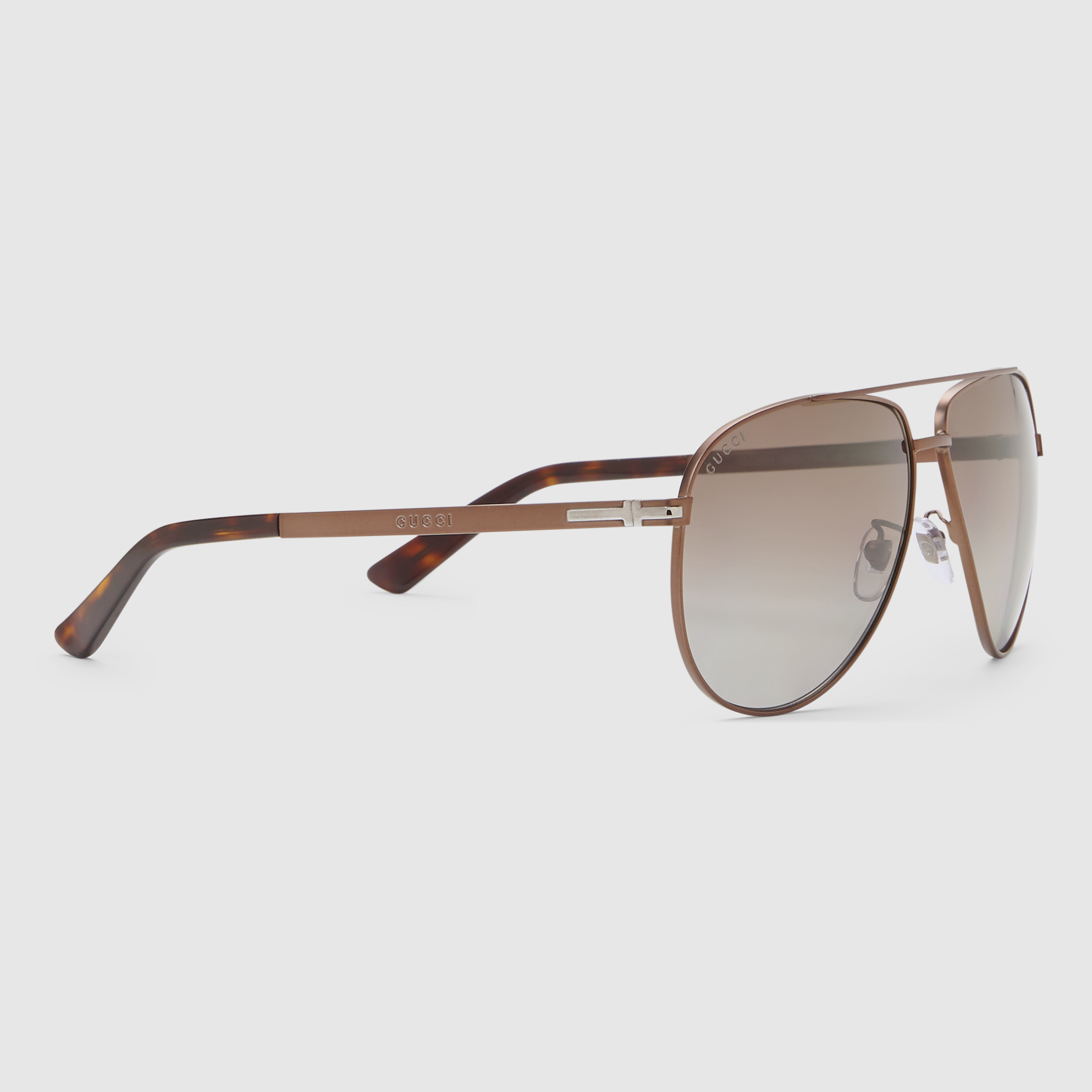 gucci brown aviator sunglasses