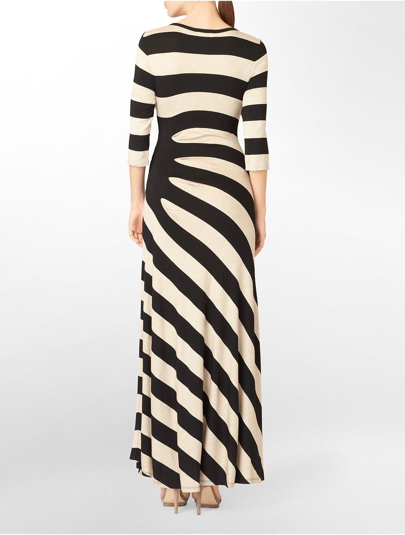 calvin klein ruched gown