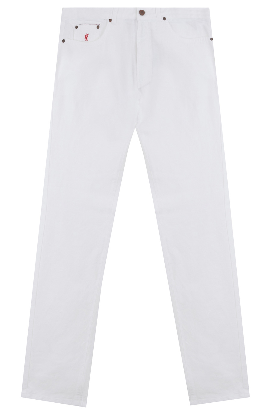 120% Lino Gabardine 5 Pocket Pant in White for Men - Lyst