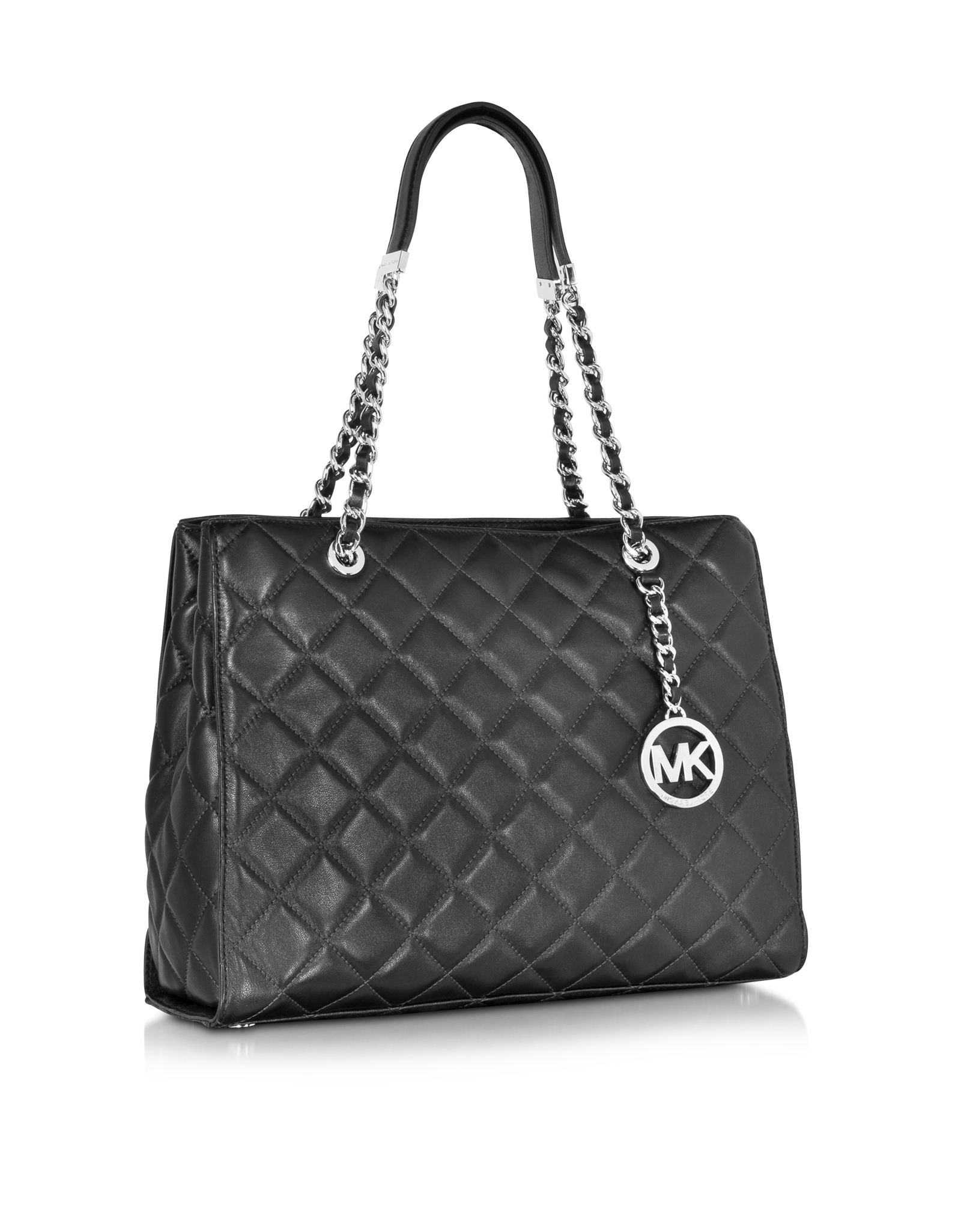 Michael Kors Susannah Large Black Quilted Leather Tote Bag - Lyst