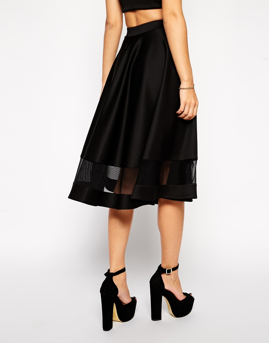 Asos midi skirt black Clearance