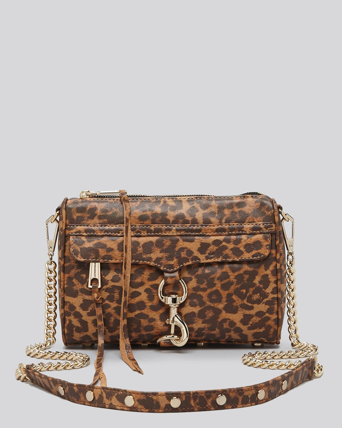 Rebecca Minkoff Leopard-Print Leather Shoulder Bag in Leopard/Light ...