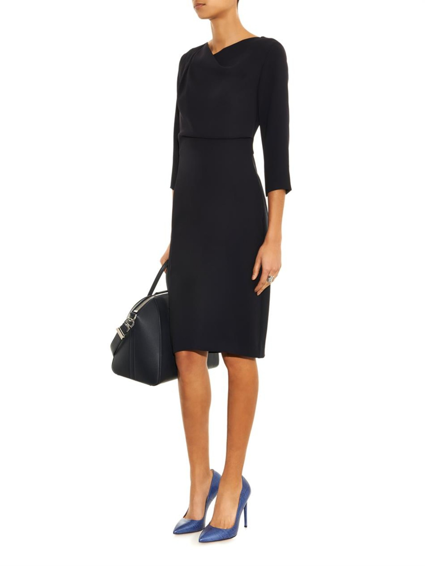 Max Mara Synthetic Lume Dress in Navy (Blue) - Lyst