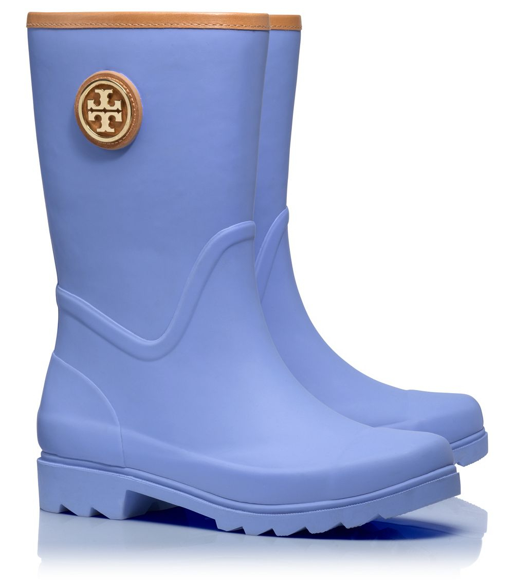 tory burch short rain boots