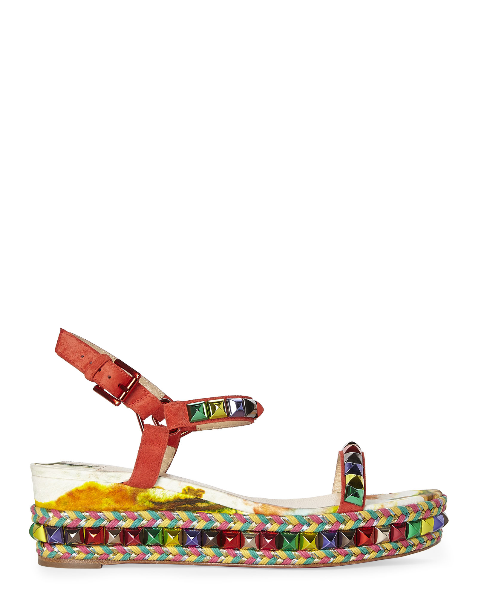 louboutin beige sandals