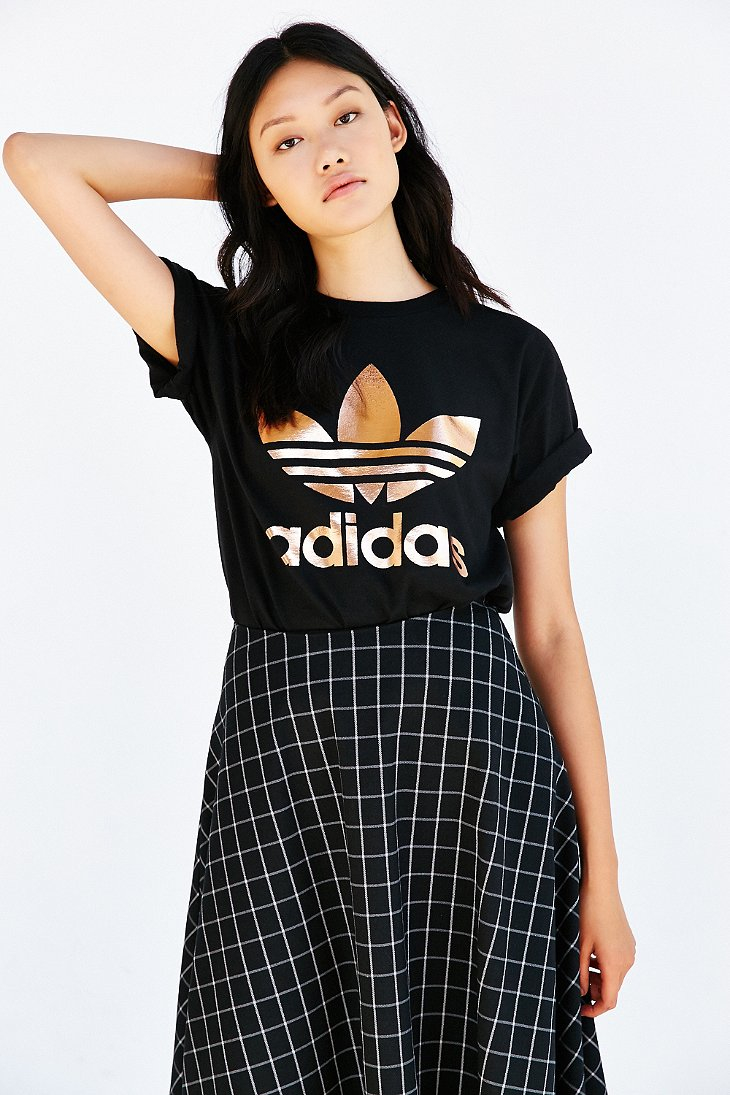 adidas trefoil logo w t-shirt black/rose