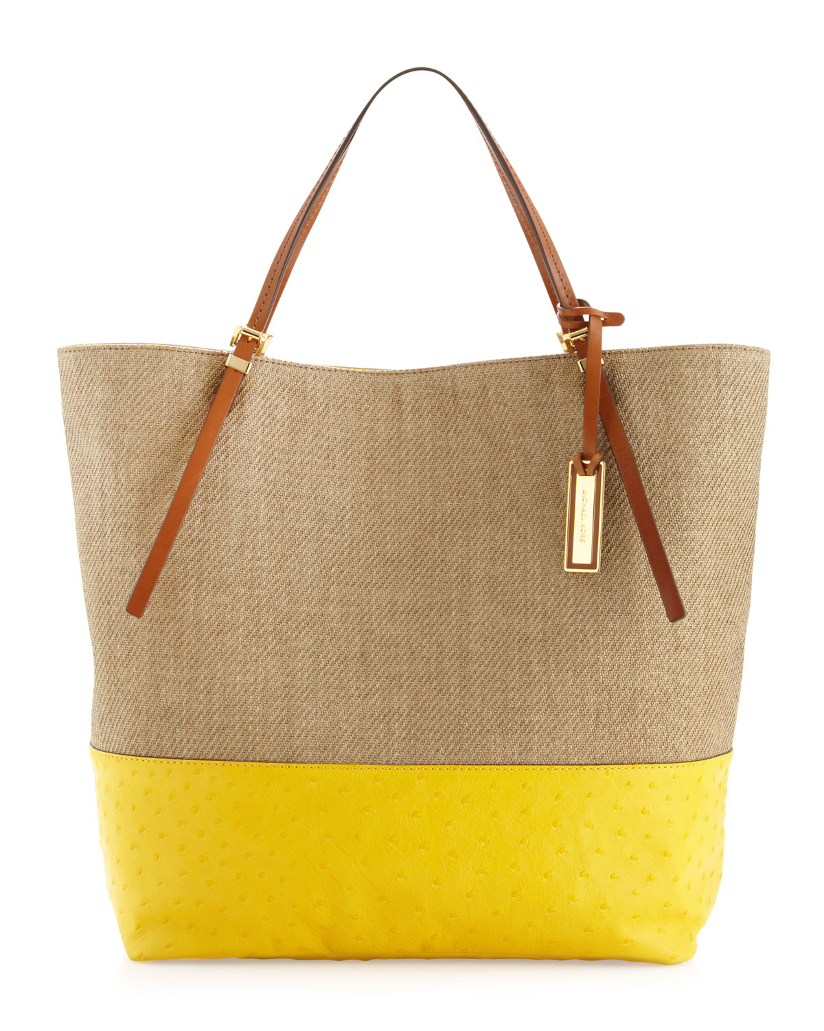 michael kors two tone tote bag
