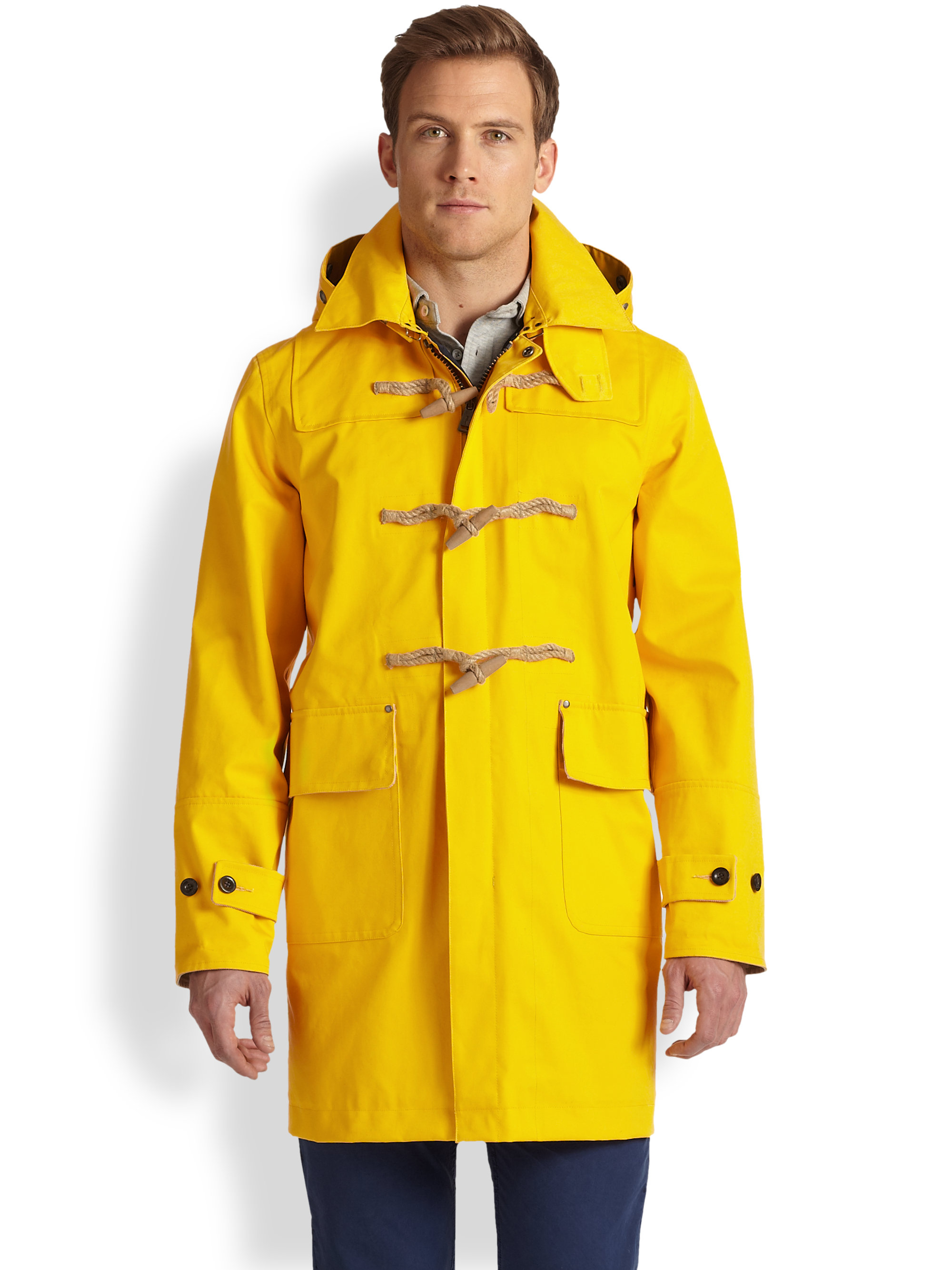 Polo Ralph Lauren Rlx Toggle Coat in Yellow for Men | Lyst