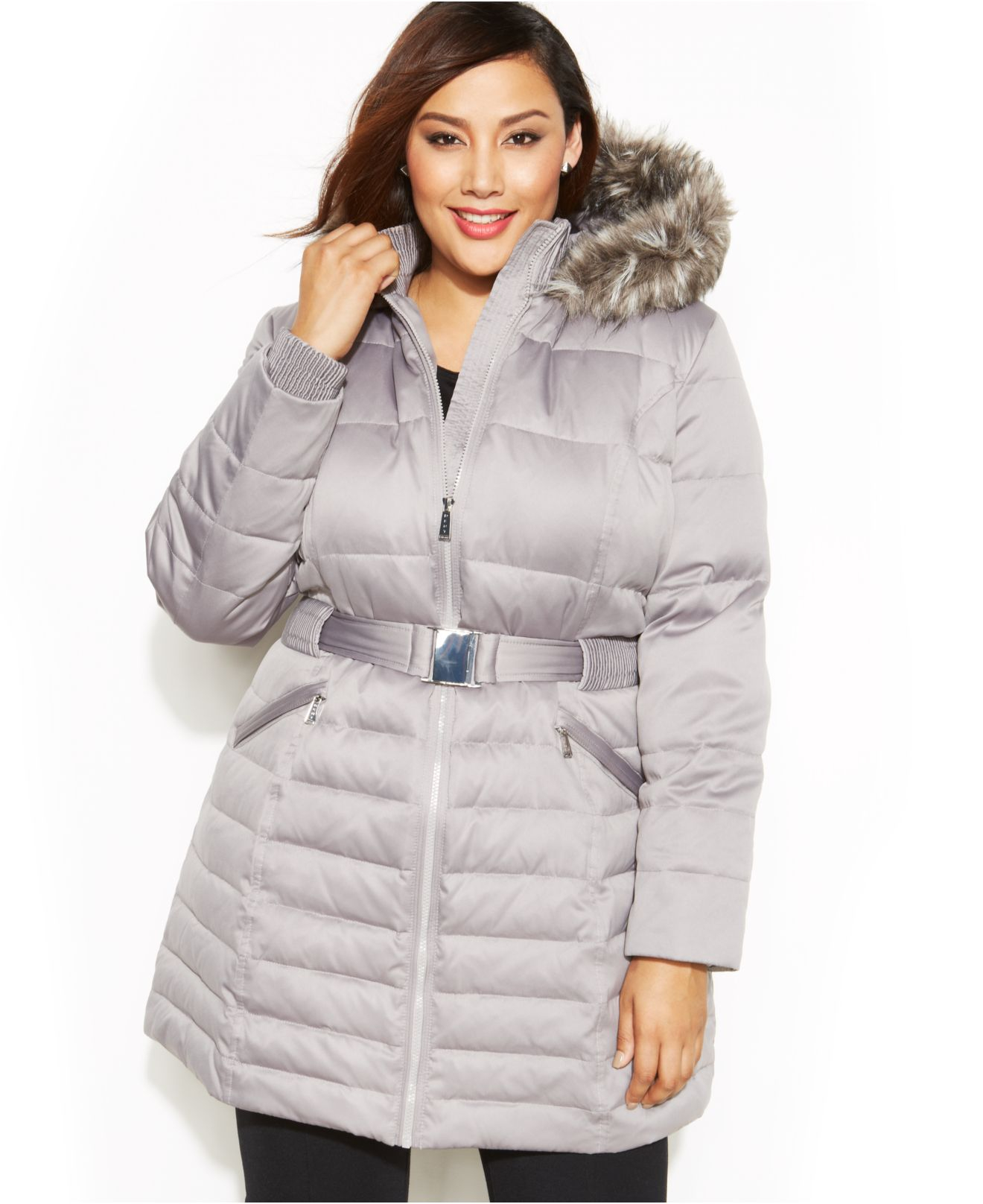 plus size puffer coat with hood