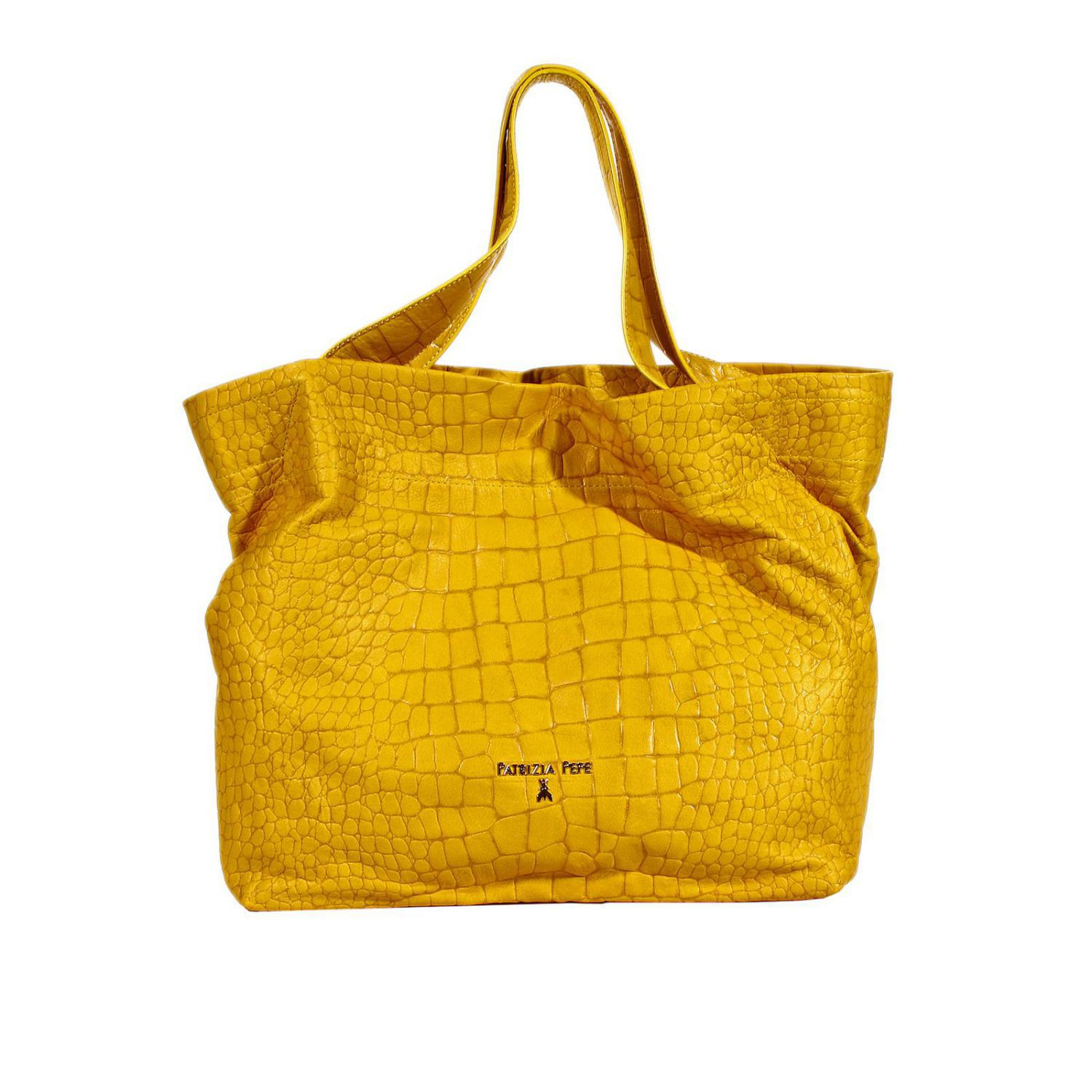 Patrizia Pepe Rock Shopping Pelle Media Stampa Cocco in Yellow | Lyst
