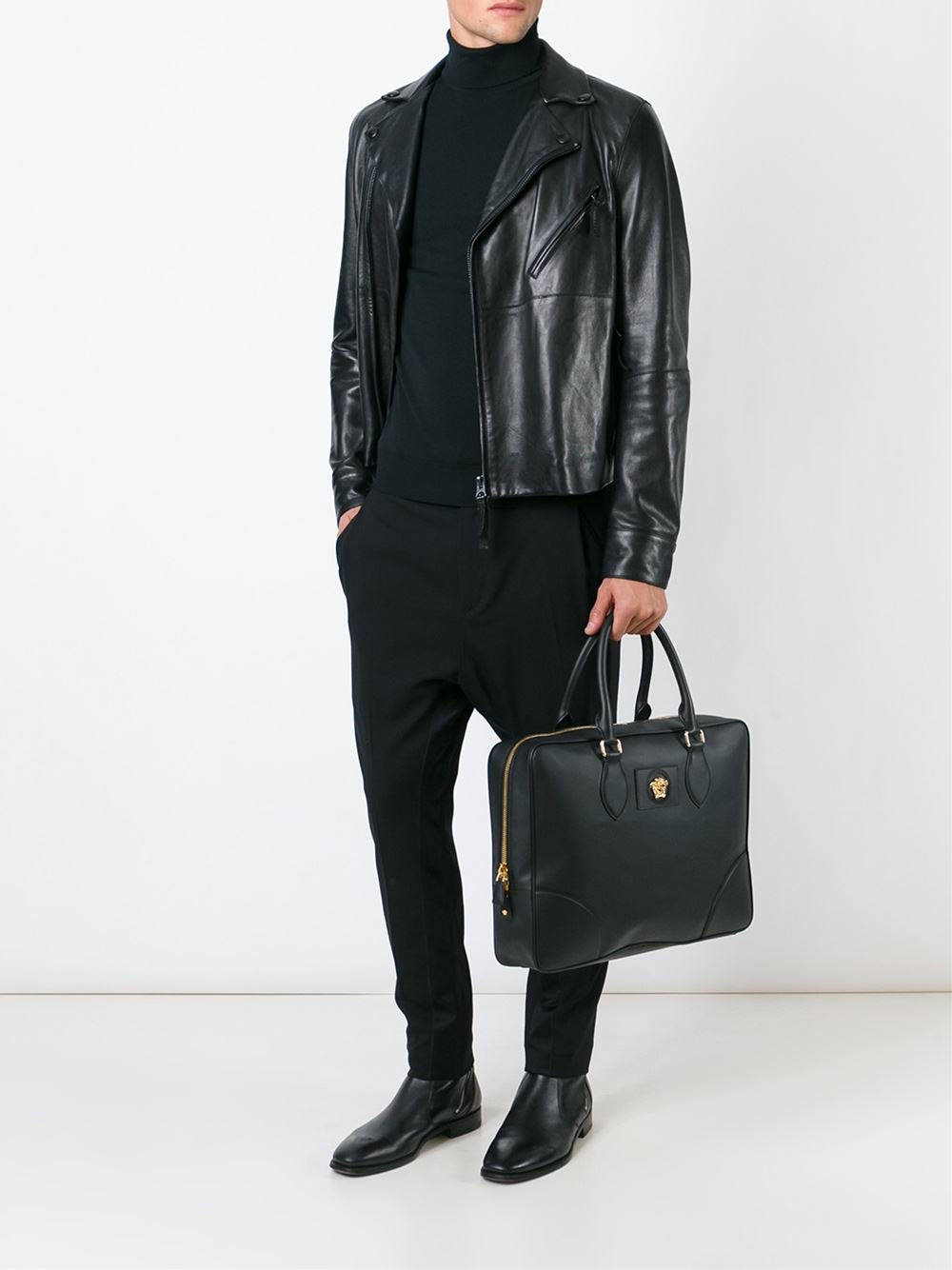 Versace Medusa Laptop Bag in Black for Men