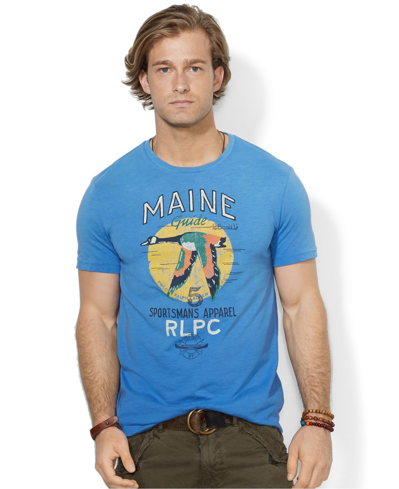 Polo Ralph Lauren CustomFit Sportsman TShirt in Blue for Men Lyst