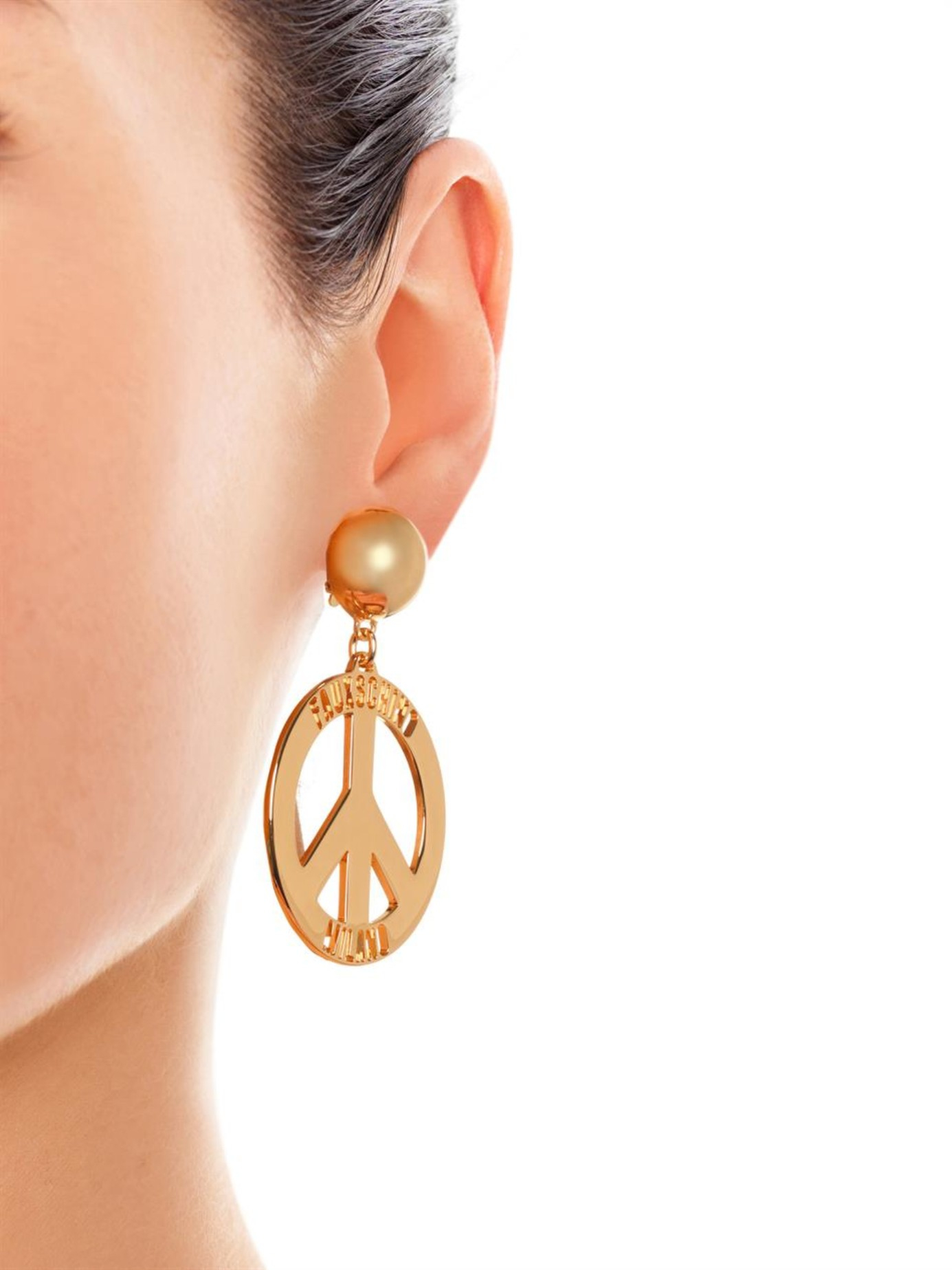 moschino peace earrings