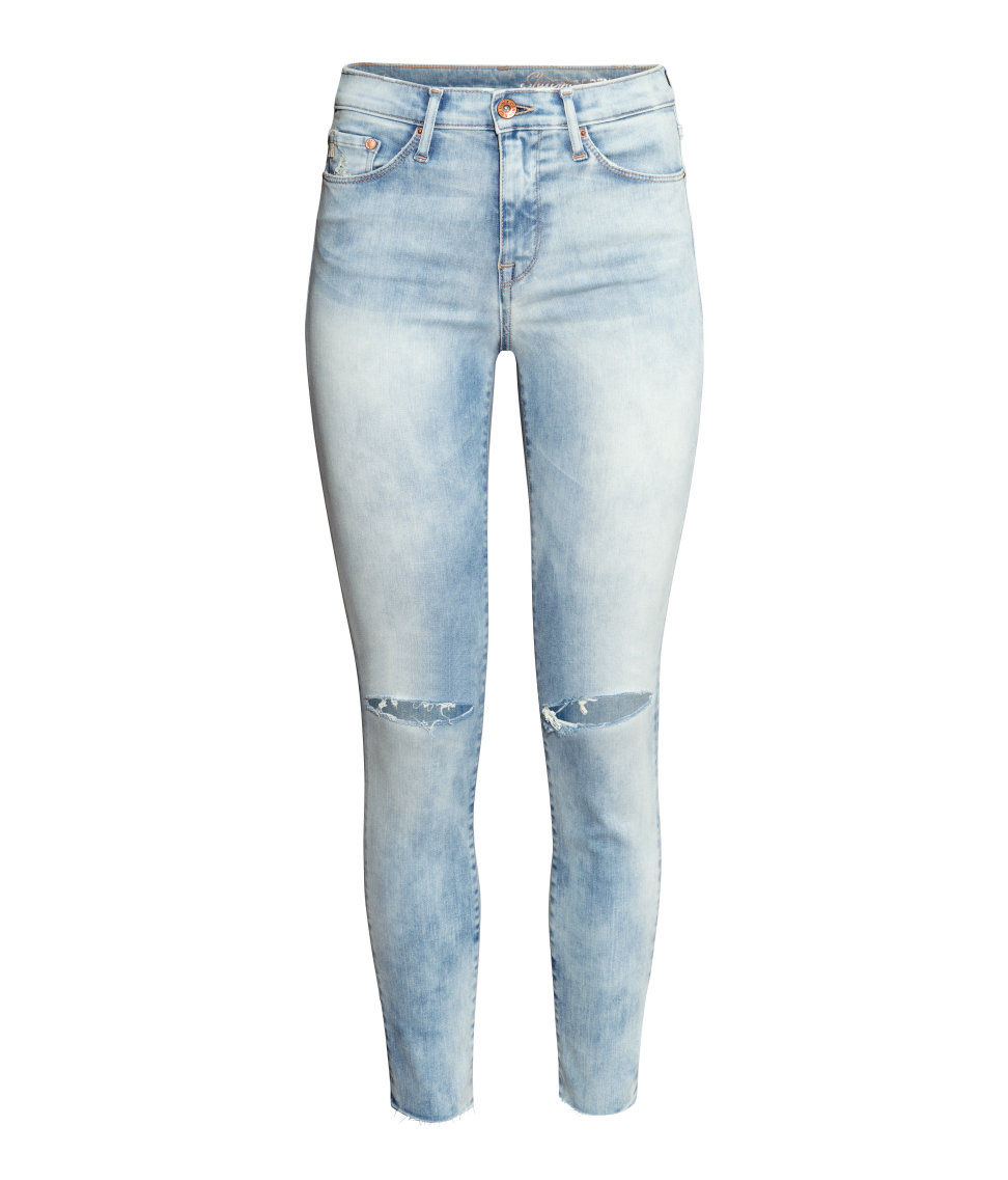 H&M Shaping Skinny Regular Jeans in Light Denim Blue (Blue) - Lyst