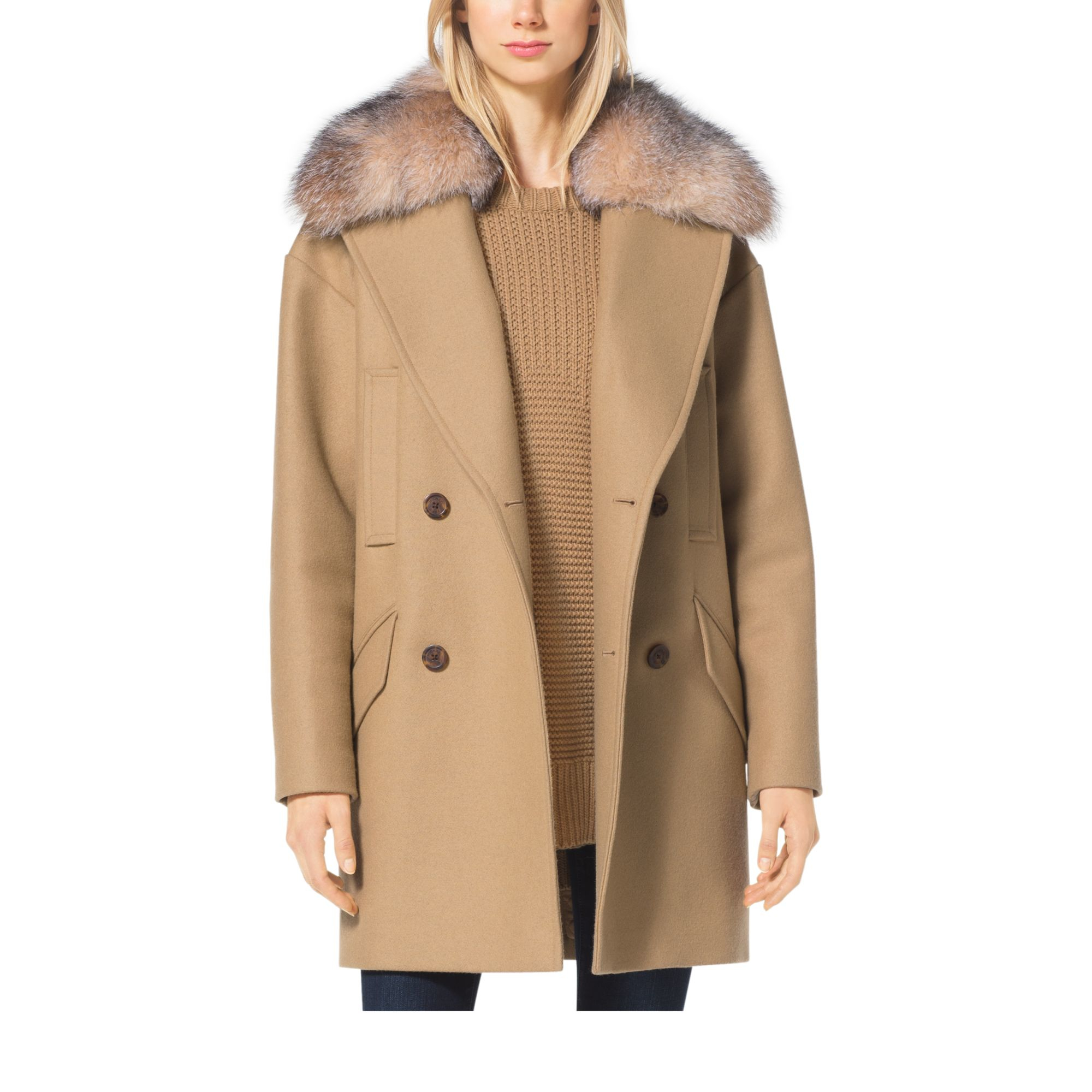 michael kors wool melton coat