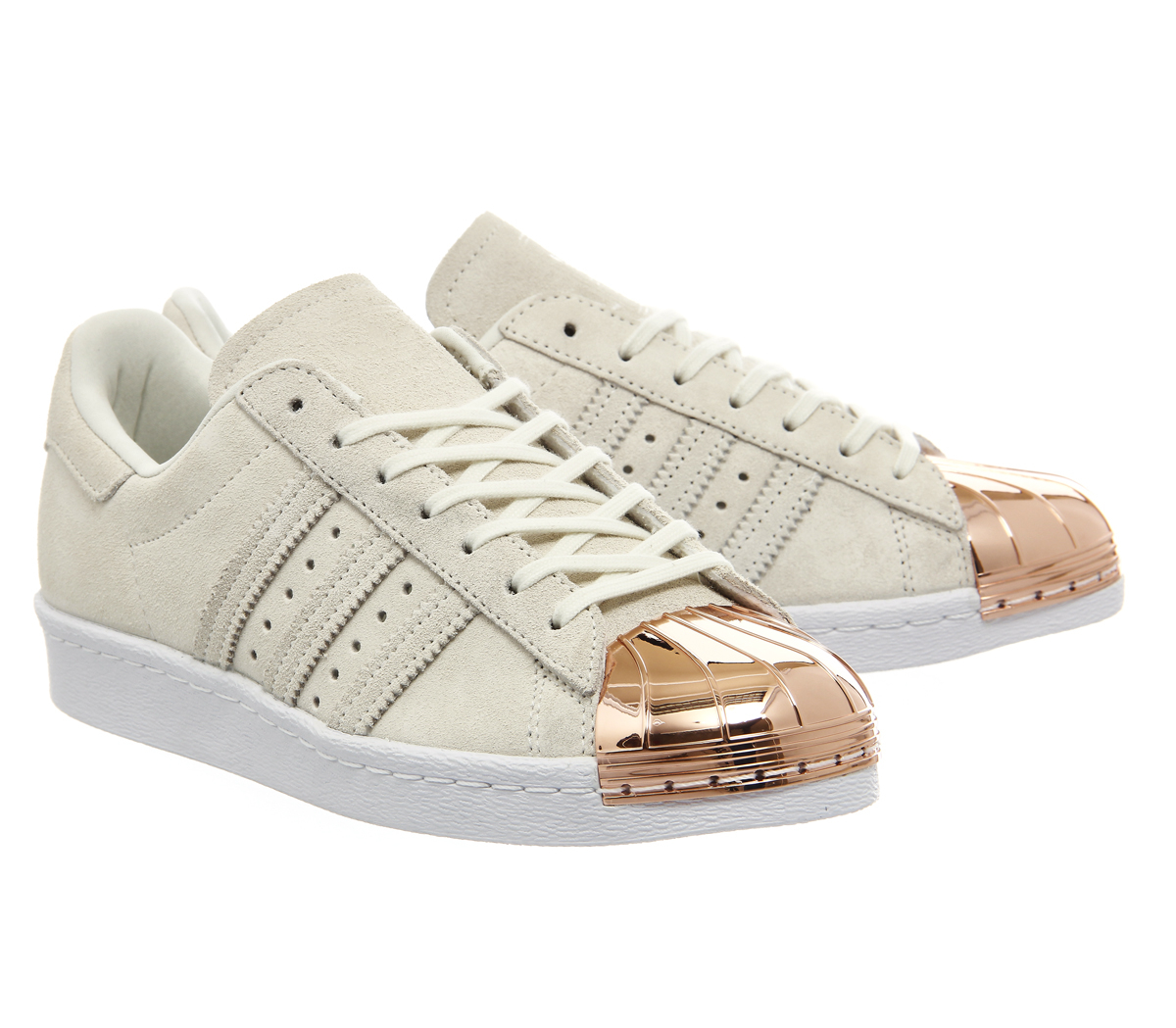 Adidas Superstar 80s Rose Gold Metallic White Leather Adidas Superstar 80s Rose Gold Metallic White Leather
