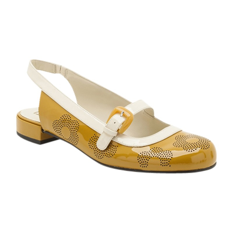 Clarks Orla Kiely Milly Pumps In Mustard Orange Lyst