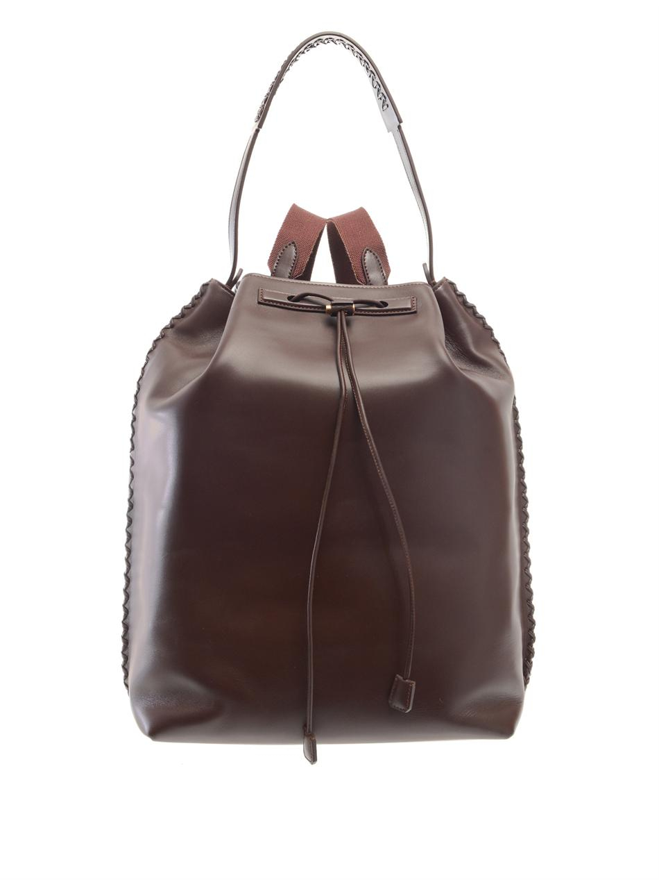 Lyst - The row Woven Leather Backpack in Brown