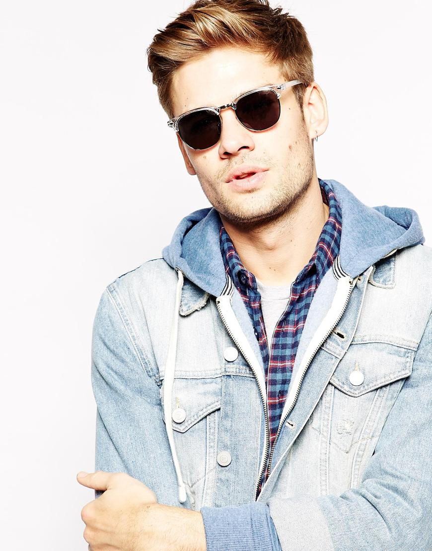 ASOS Clubmaster Sunglasses With Clear 