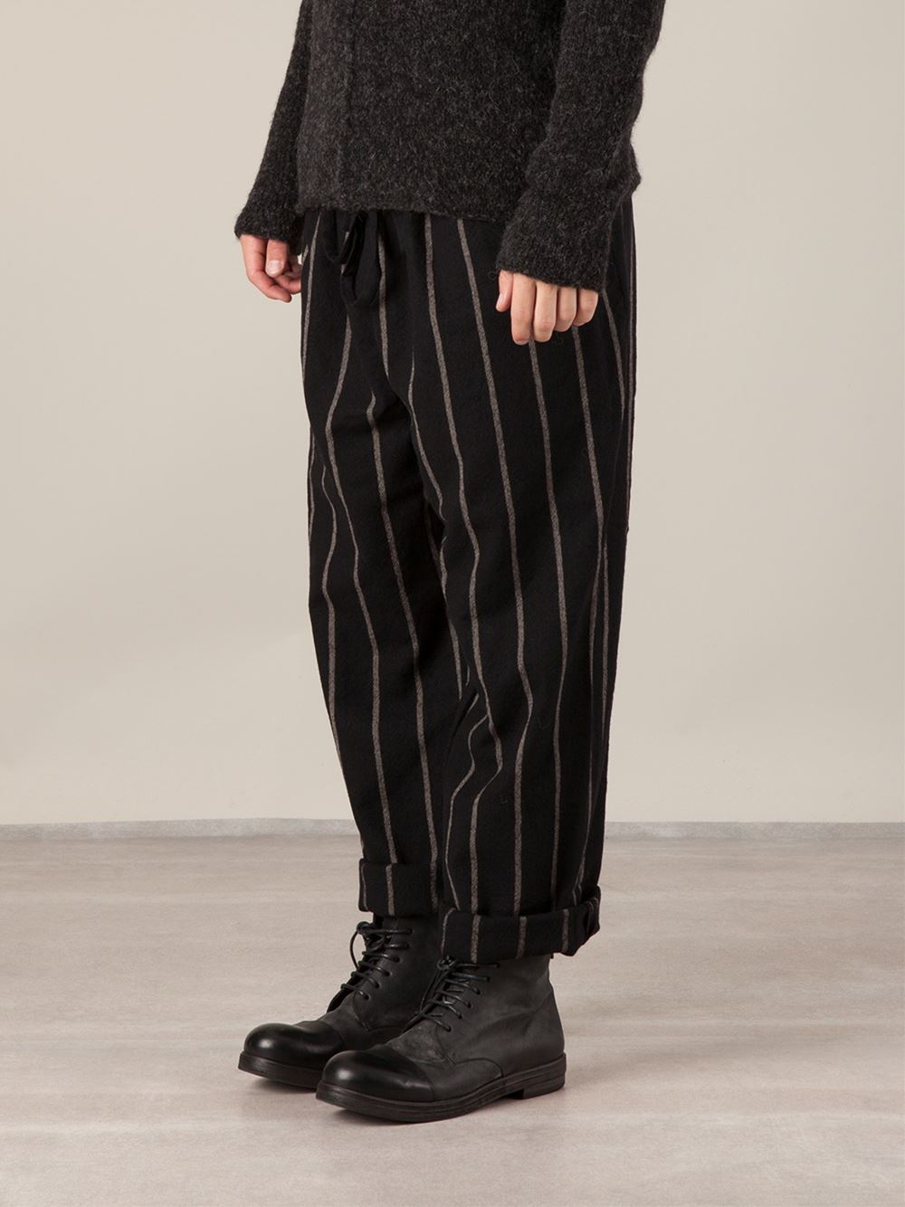 mens striped drawstring pants