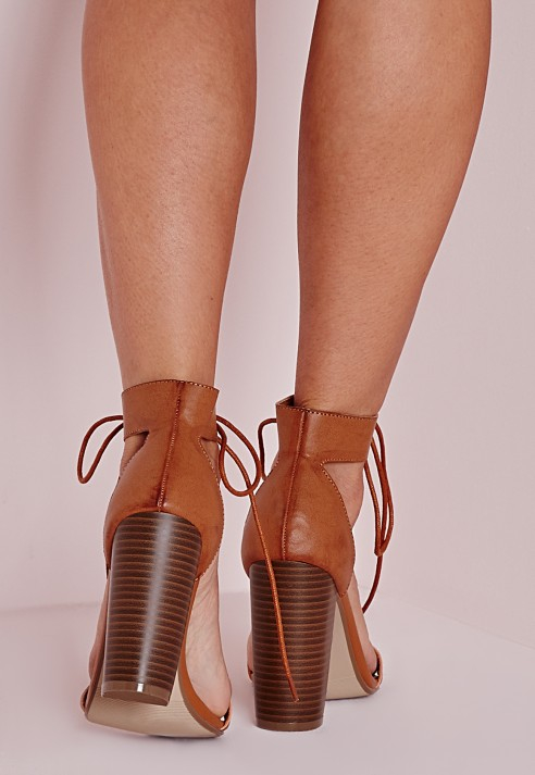 tan barely there heels