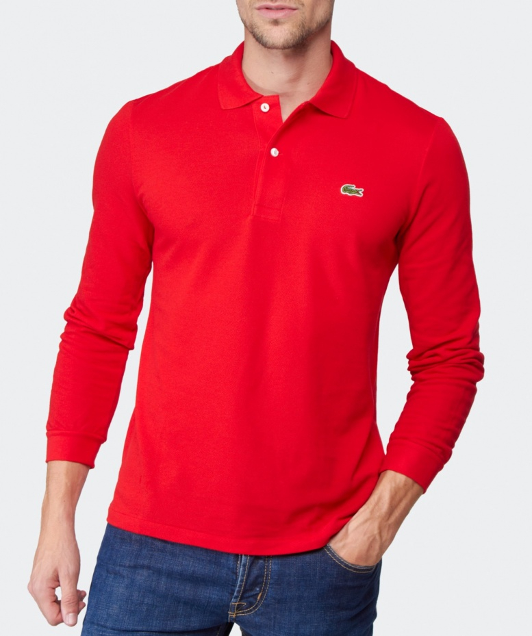 lacoste red polo t shirt