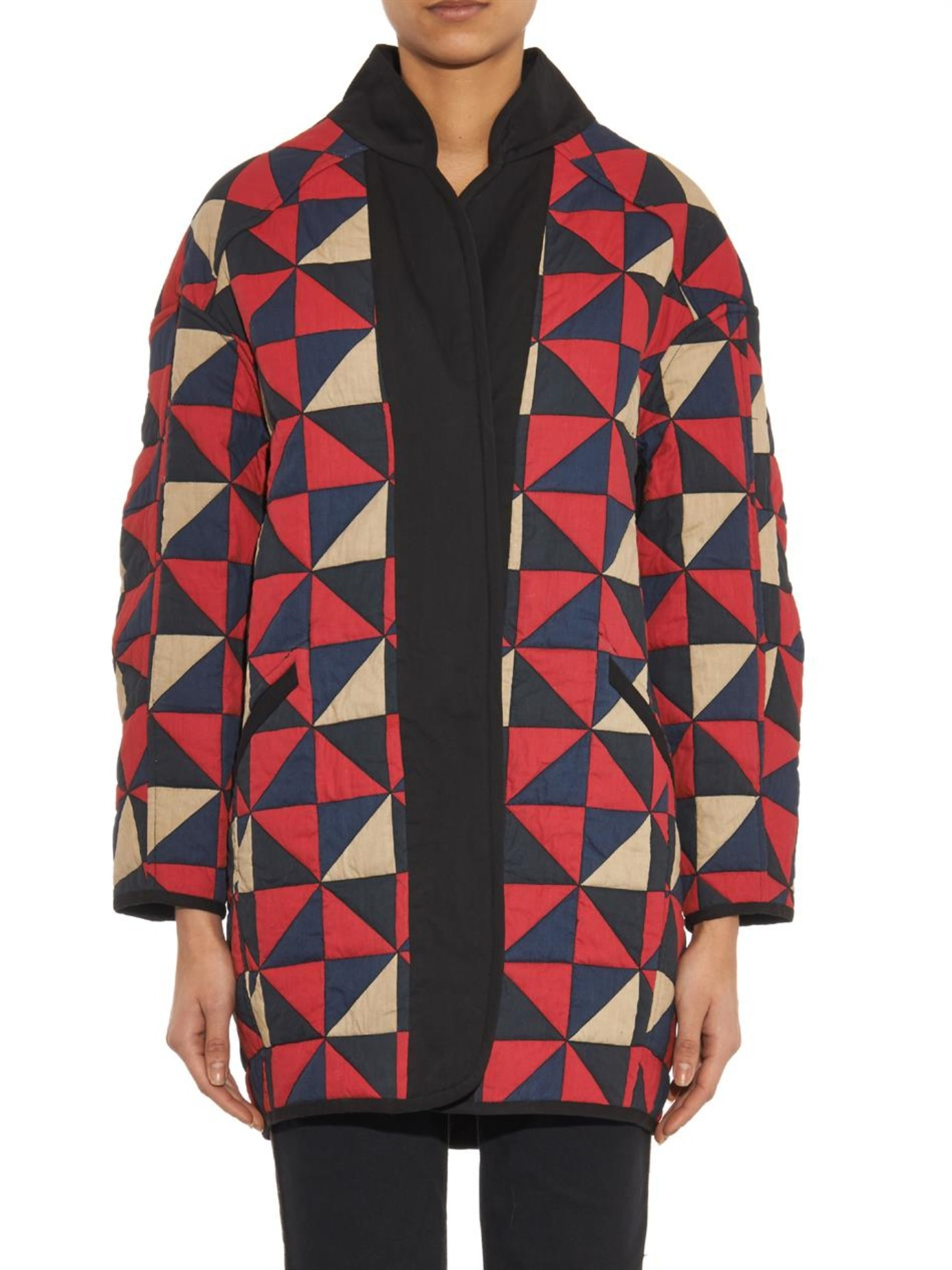 Étoile Isabel Marant Enid Triangle Coat in Red | Lyst