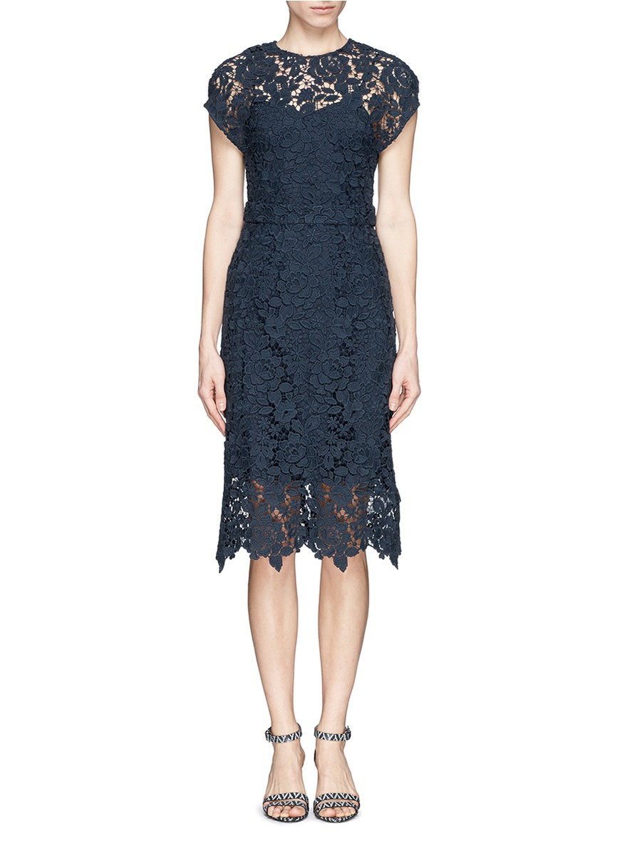 j crew navy lace dress