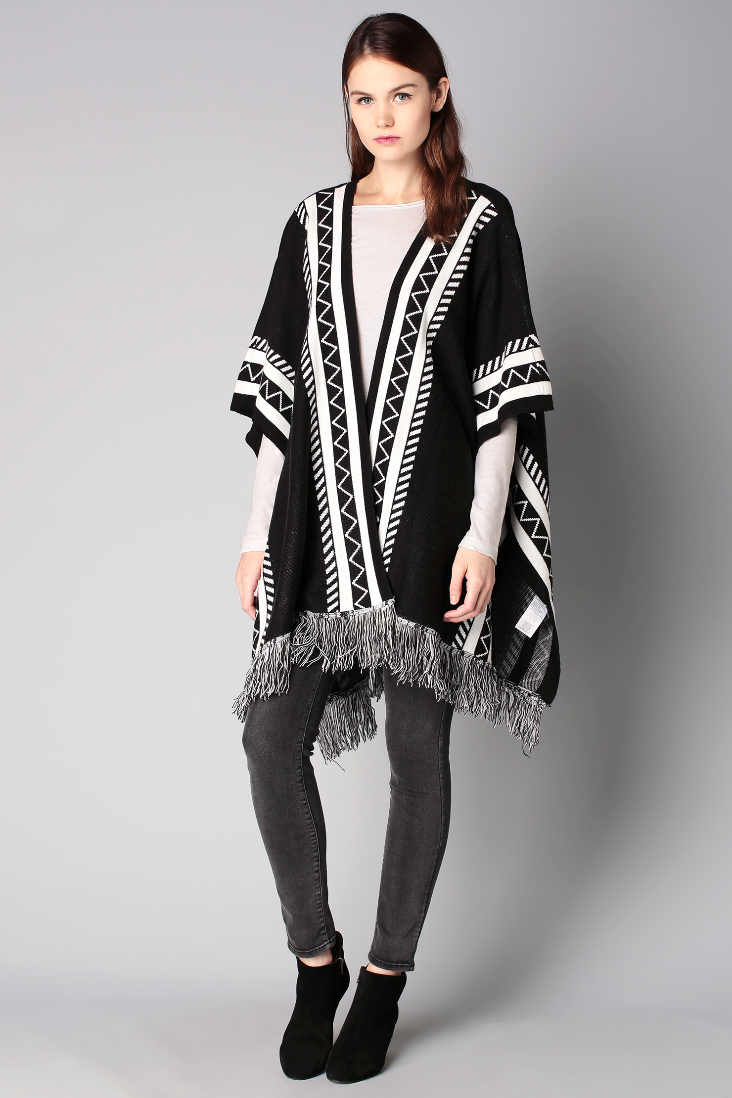 vero moda cape in black lyst vero moda cape in black lyst