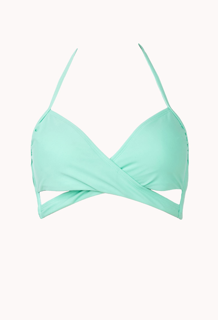 mint green bikini top